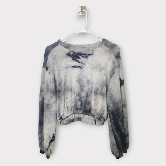 La La Land Creative Co Tie Dye Sweatshirt in Charcoal S - Picture 2 of 5